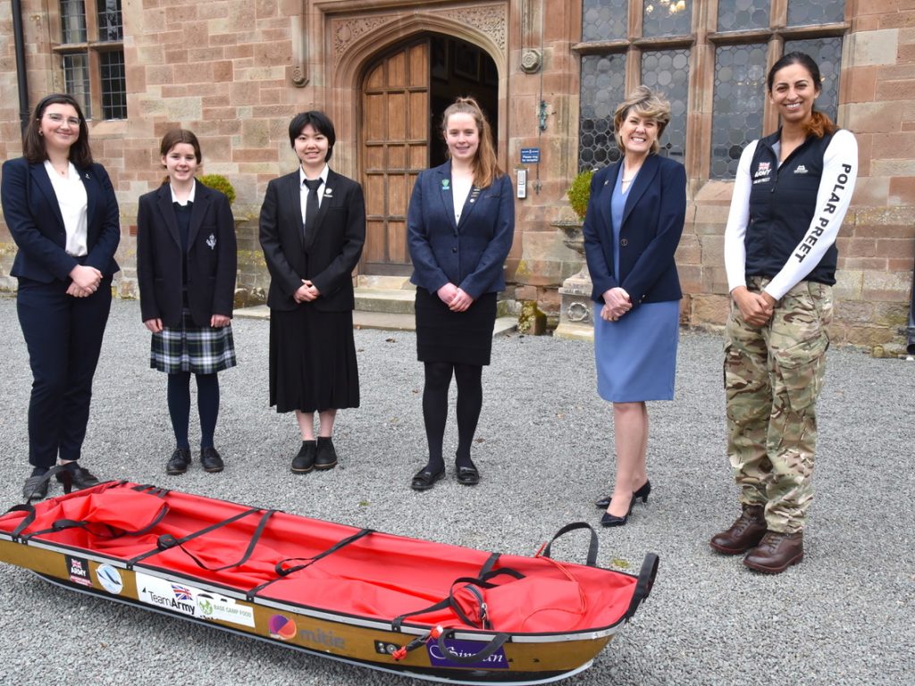 British Army officer Captain Preet Chandi visits Adcote School